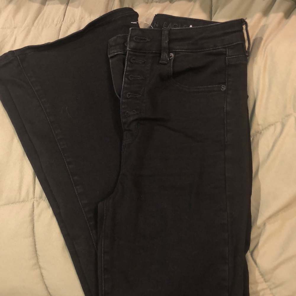 American Eagle black bell bottom jeans